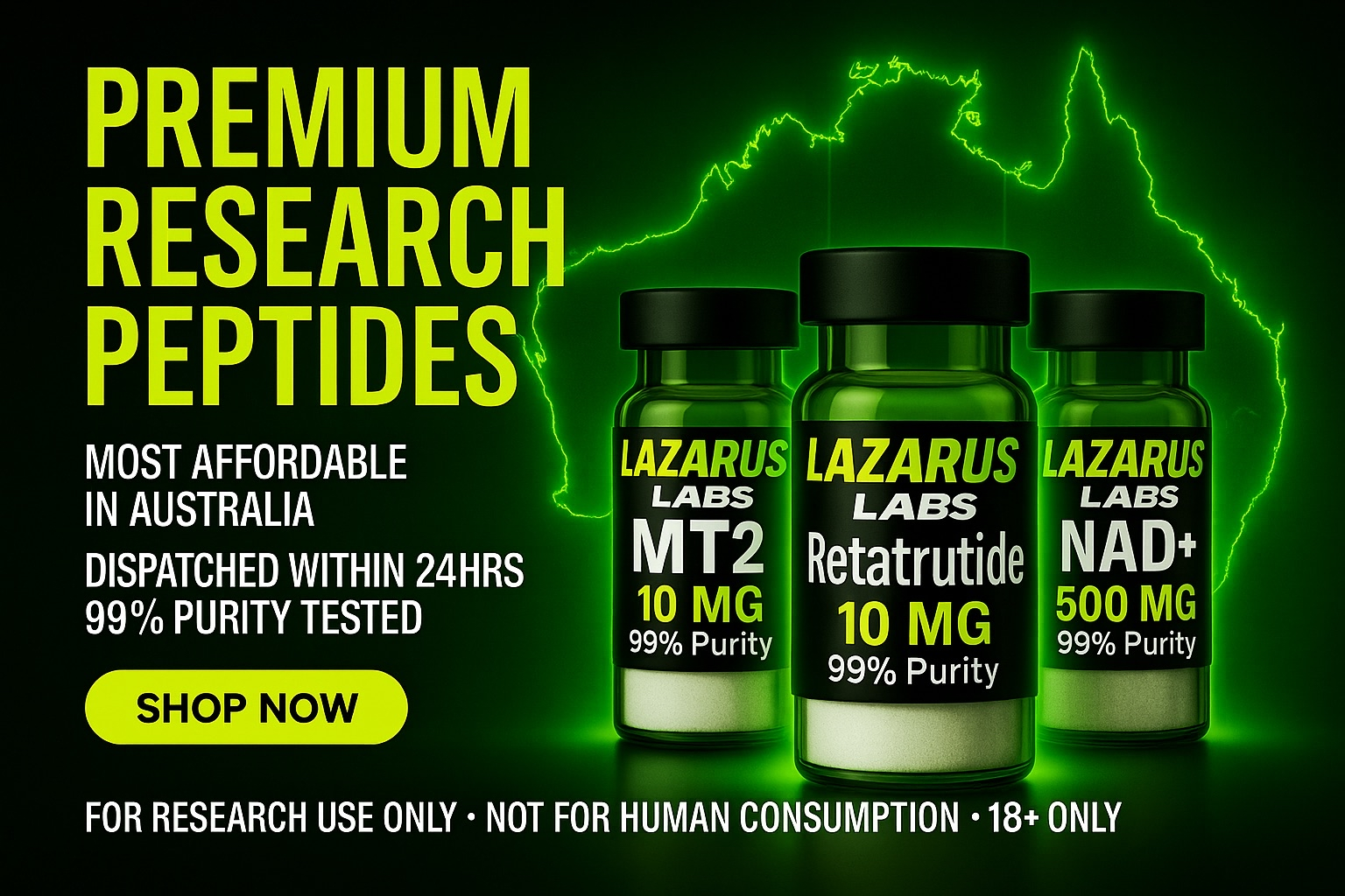 Lazarus Labs premium research peptides hero image